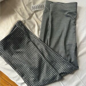 Urban Outfitters Black and White Checkered Flare Pants